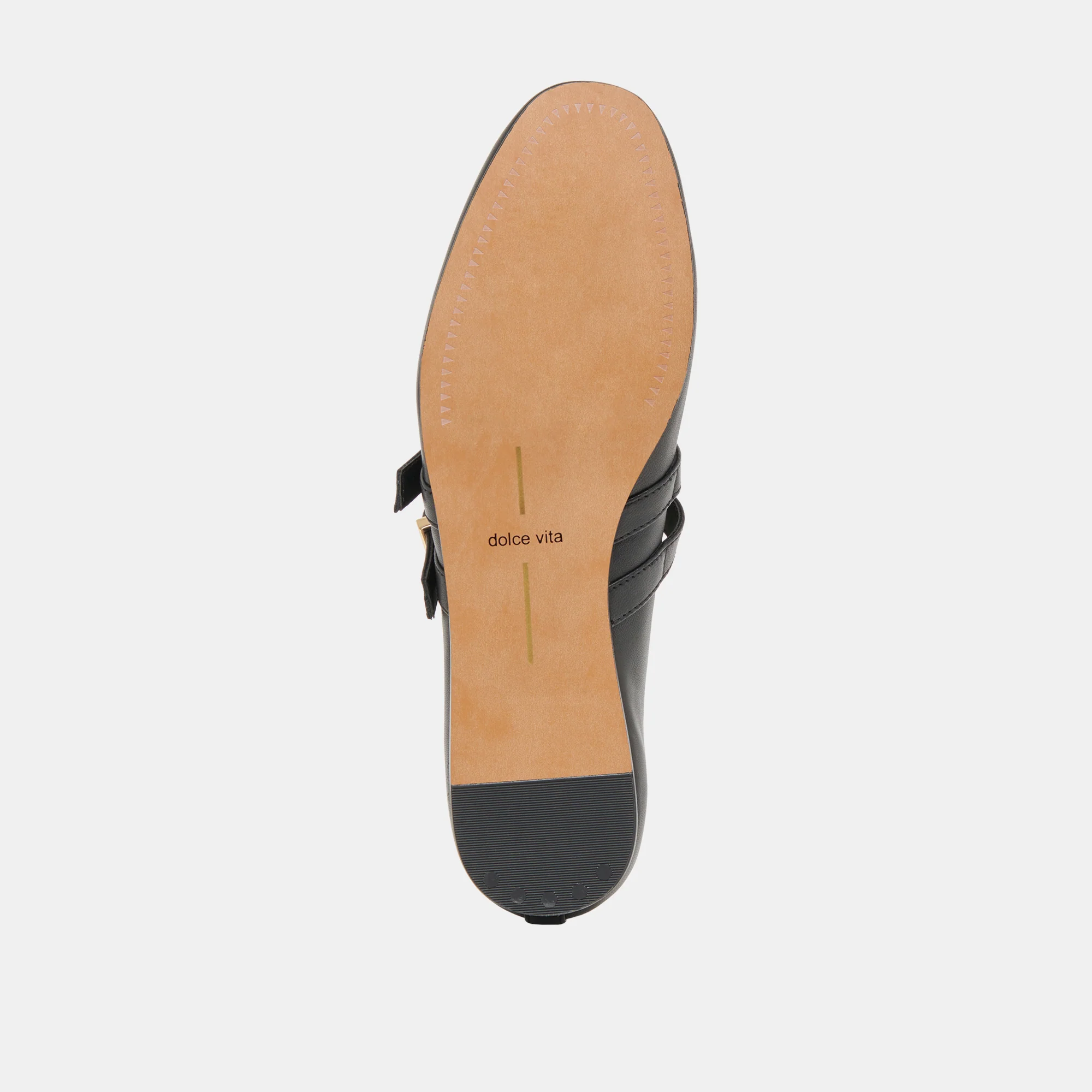 BAYLEE WIDE BALLET FLATS BLACK LEATHER - Image 9