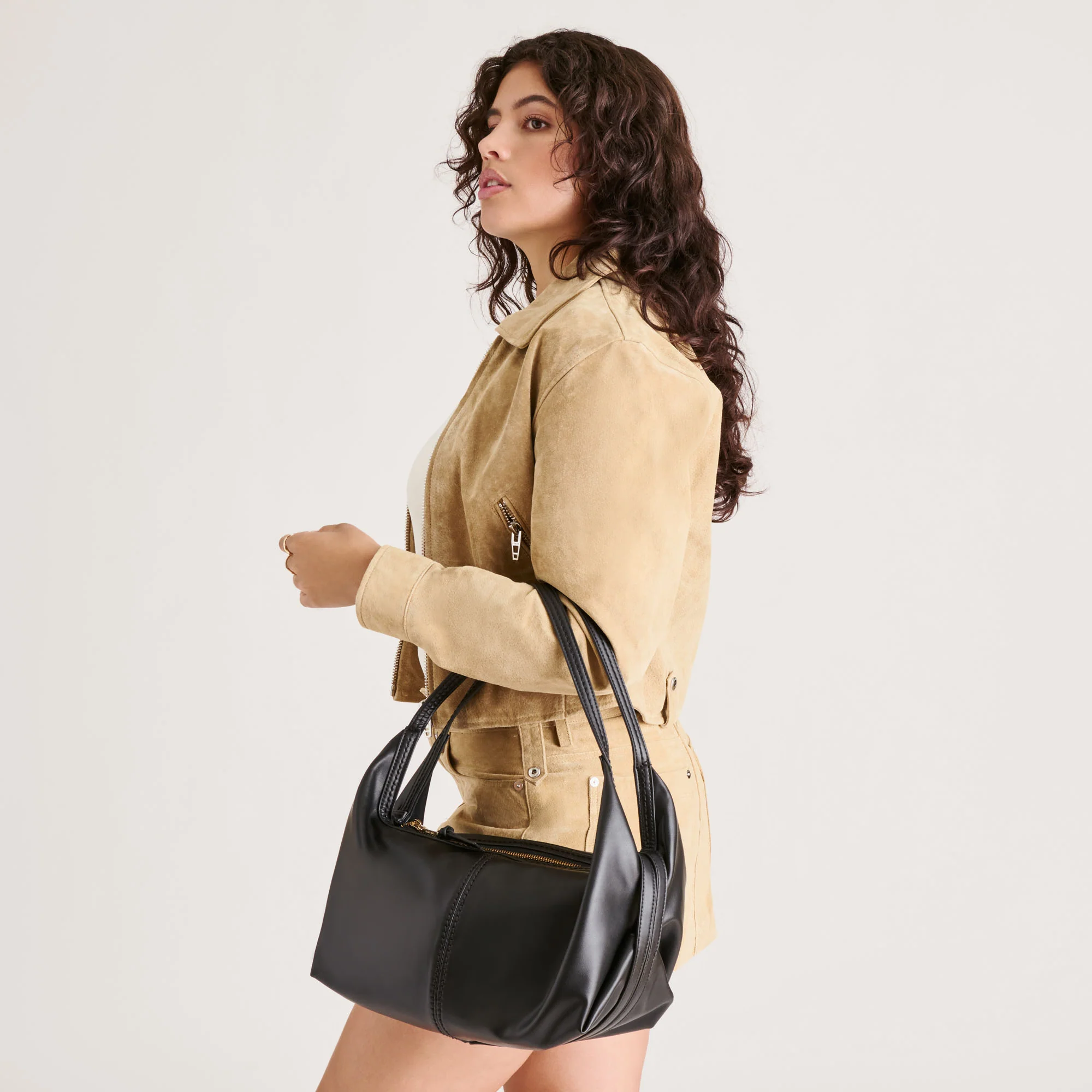 BILLY SHOULDER BAG BLACK LEATHER - Image 4