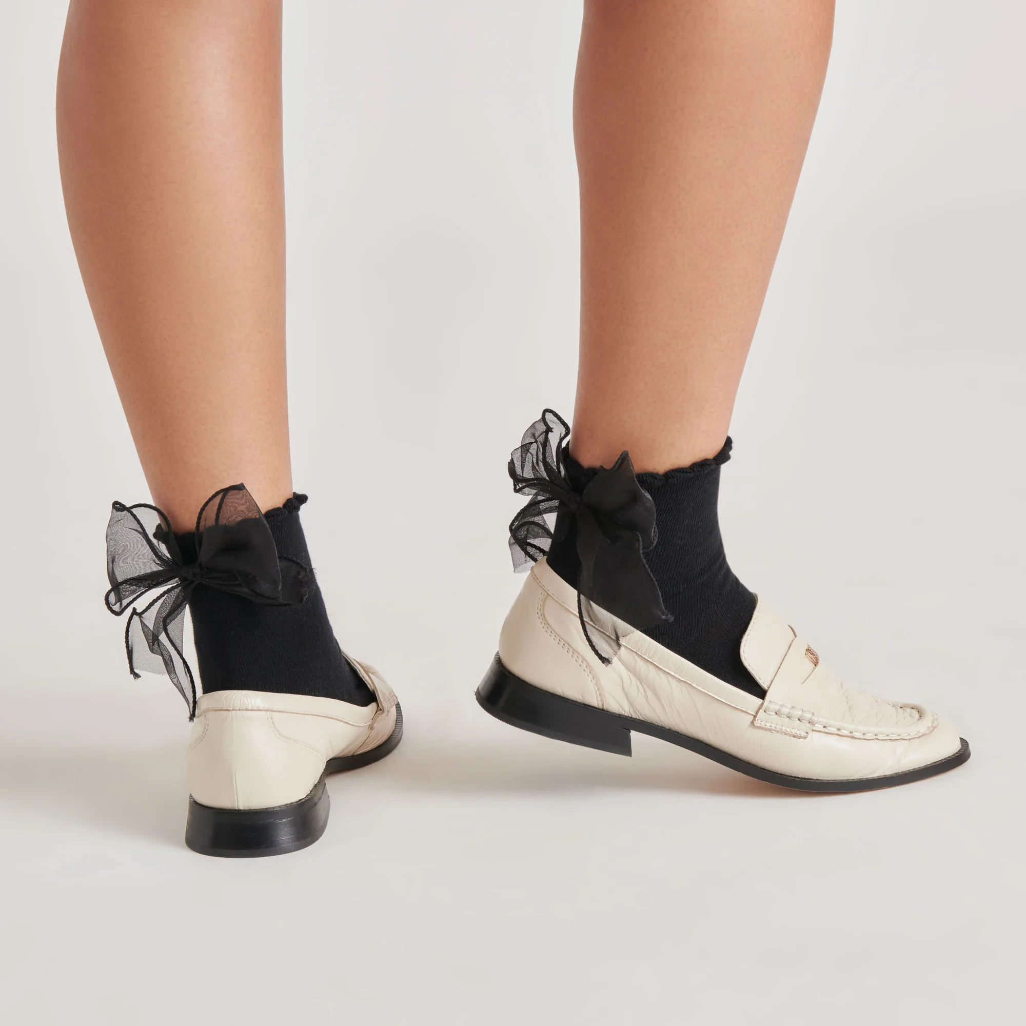 BOW CREW SOCKS BLACK - Image 2