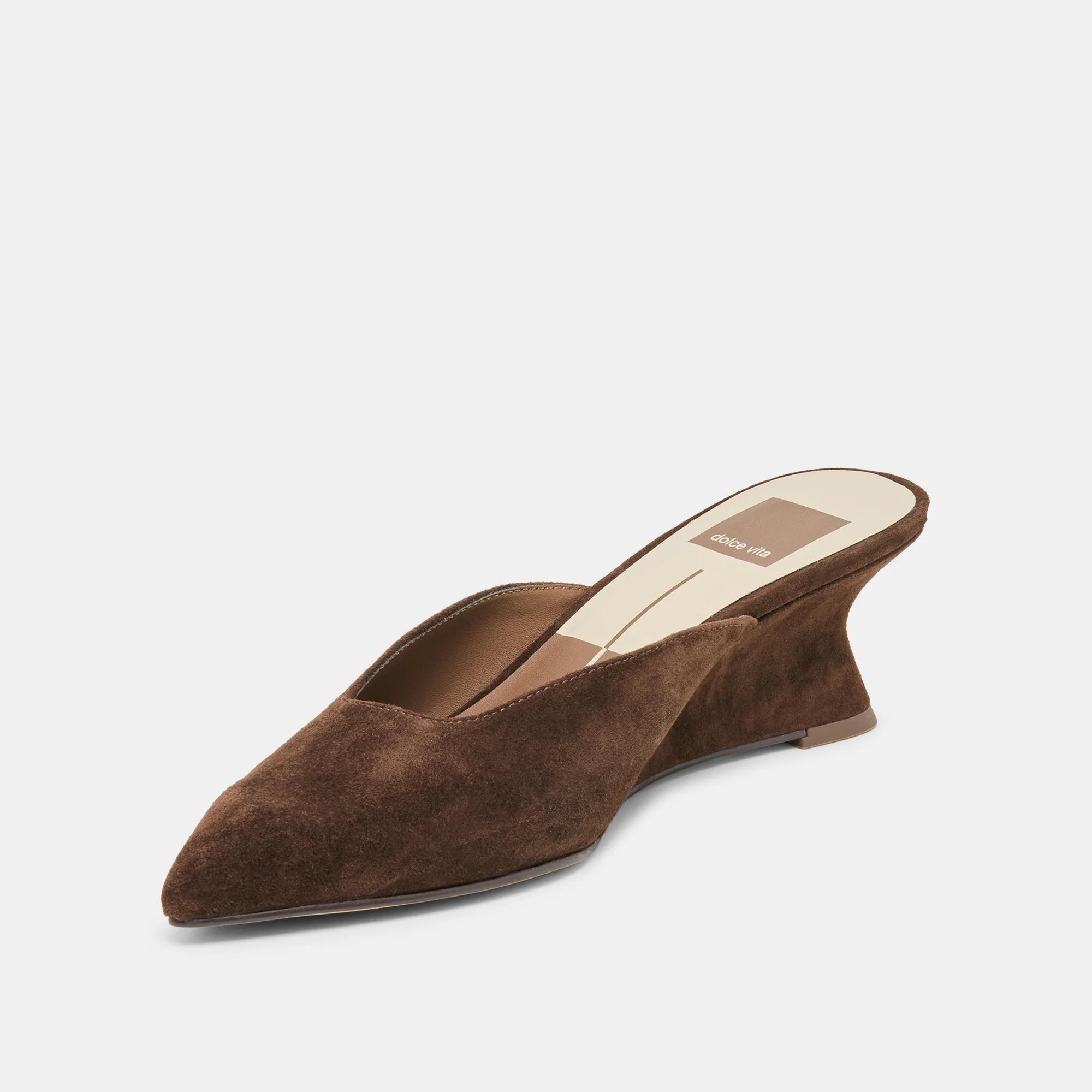 CAMY MULES DK BROWN SUEDE - Image 4