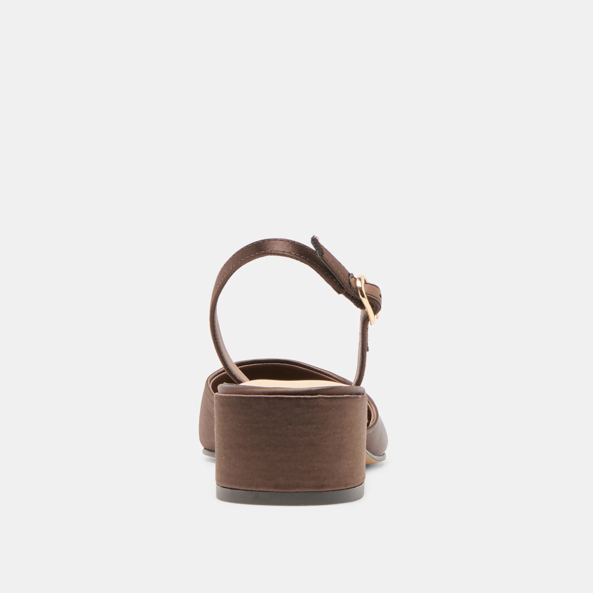 CAREL HEELS DK BROWN SATIN - Image 9