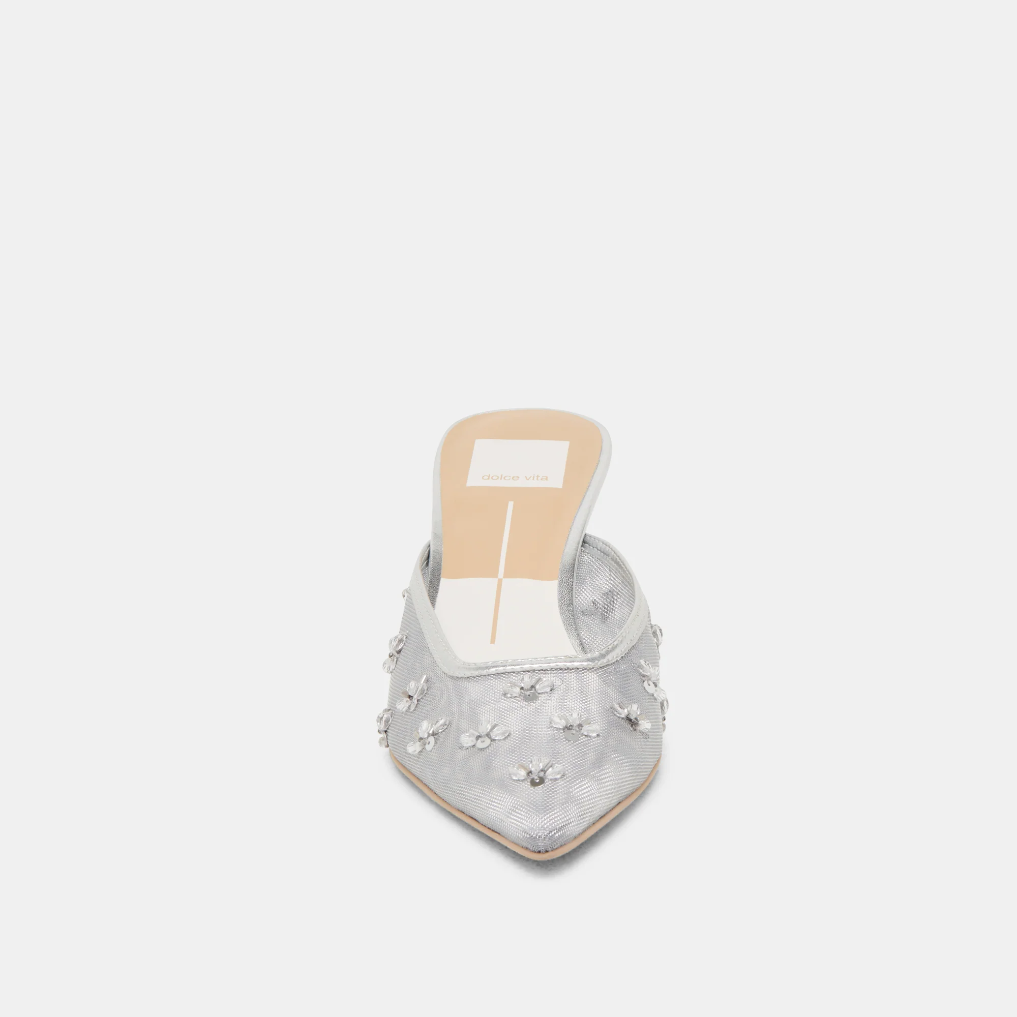 CLARA WIDE HEELS SILVER MESH - Image 6