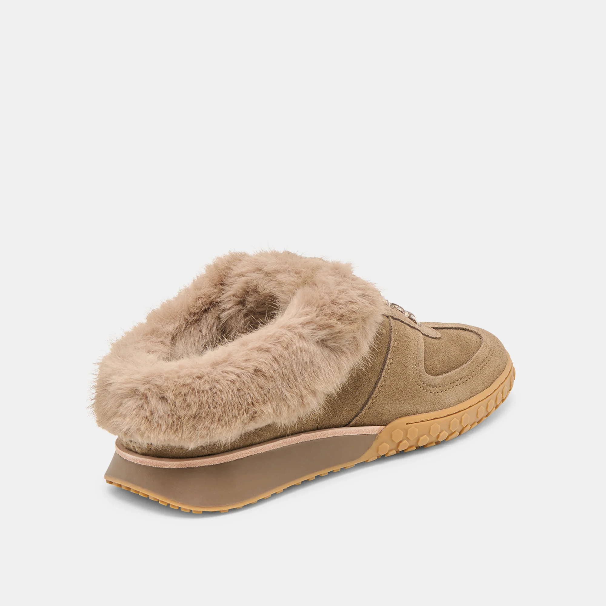 IZZEY PLUSH SNEAKERS OLIVE SUEDE - Image 5
