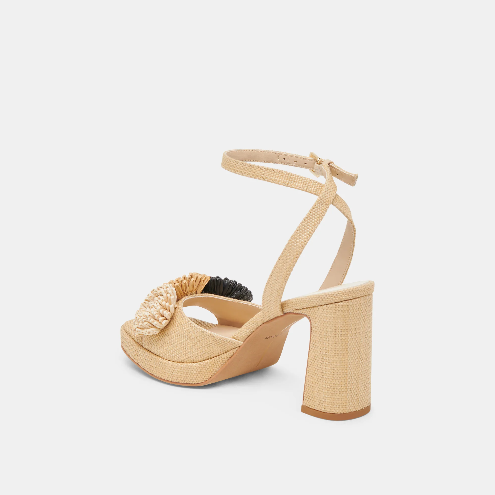 OLIVEA HEELS BLACK NATURAL RAFFIA - Image 7