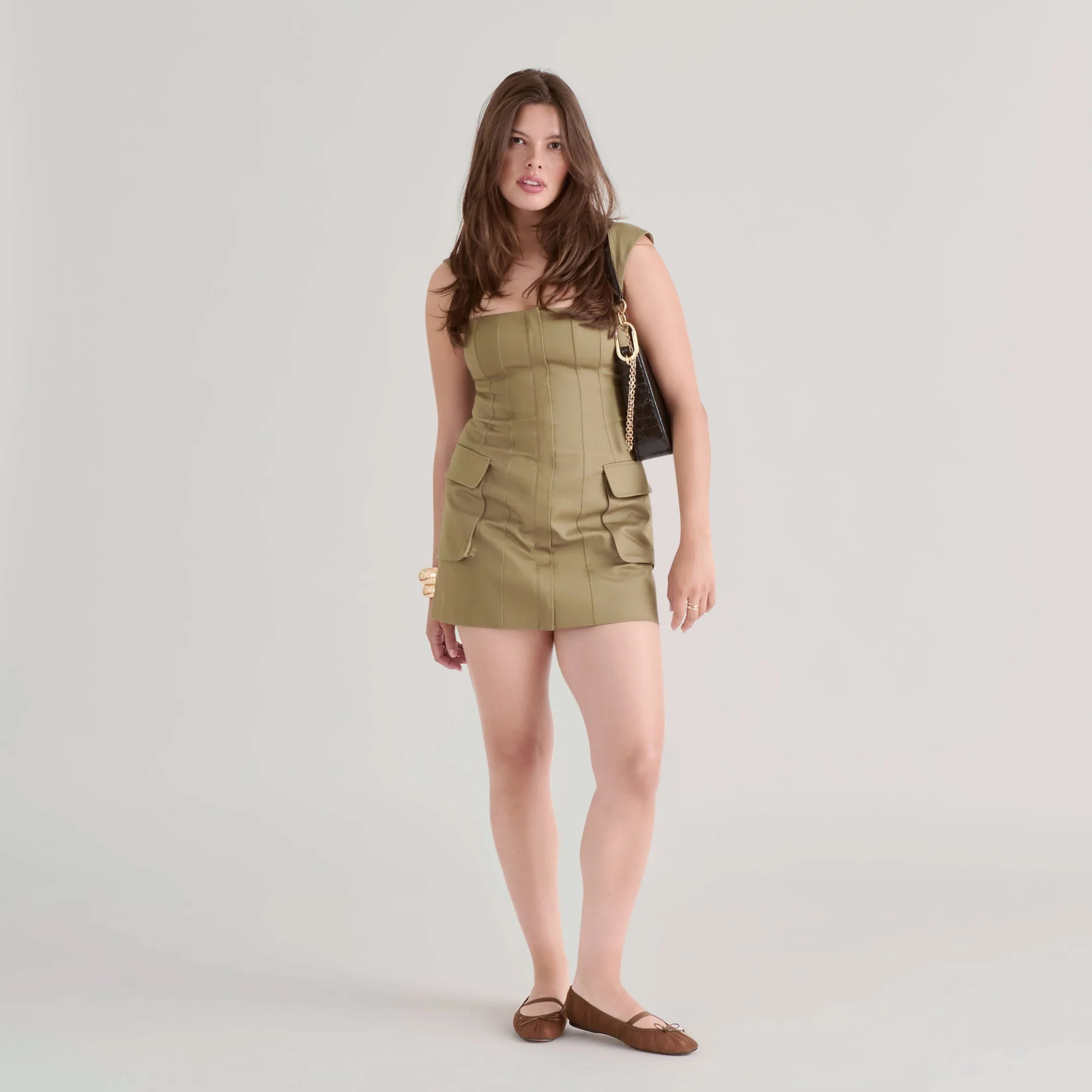 RAEVEN BALLET FLATS MID BROWN TULLE - Image 6