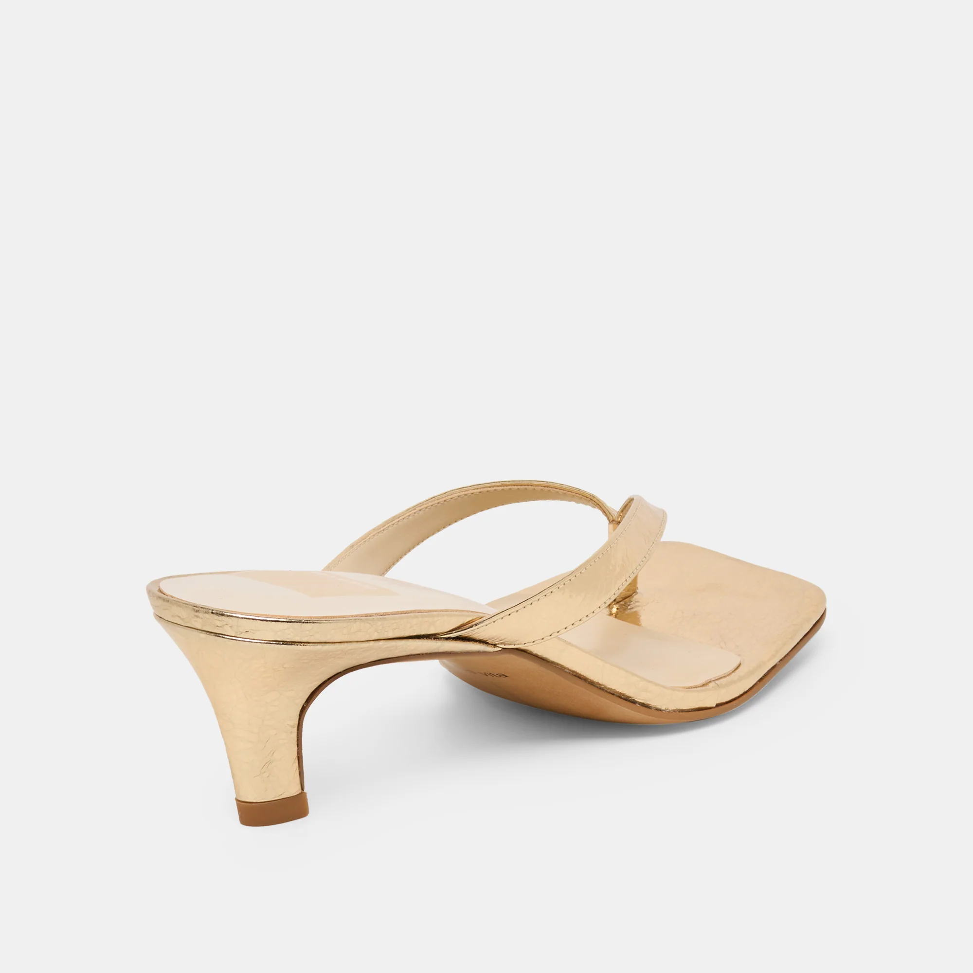 RAMIA HEELS GOLD DISTRESSED LEATHER - Image 3