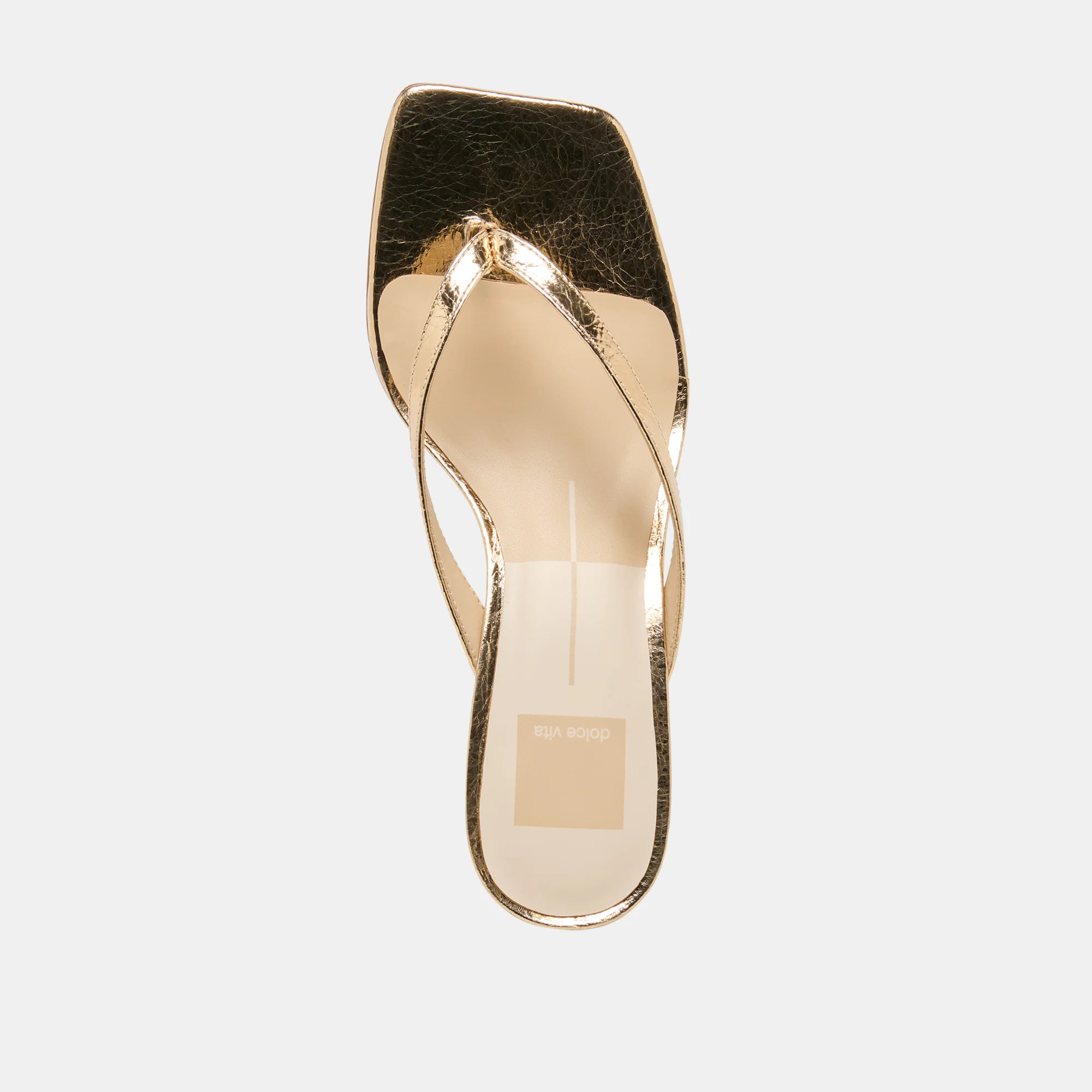 RAMIA HEELS GOLD DISTRESSED LEATHER - Image 8