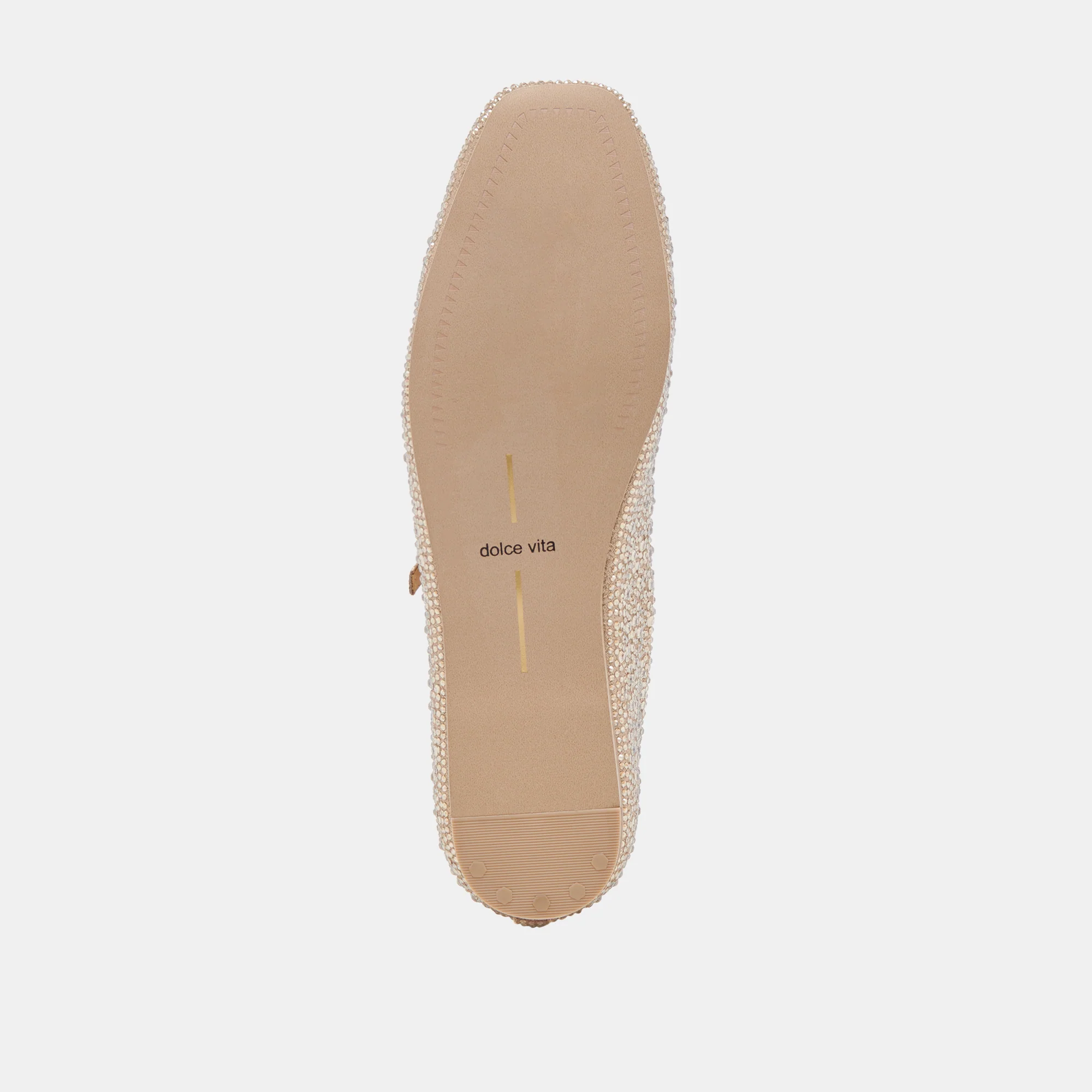 REYES CRYSTAL BALLET FLATS LIGHT GOLD CRYSTAL - Image 9