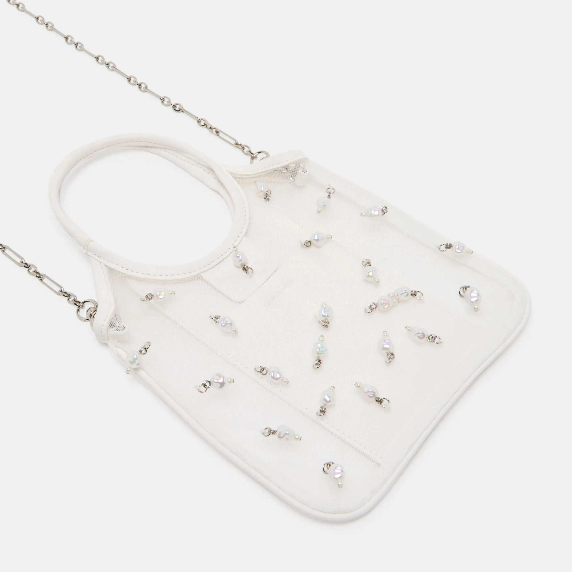 SYLVENE PEARL CROSSBODY WHITE MESH - Image 7