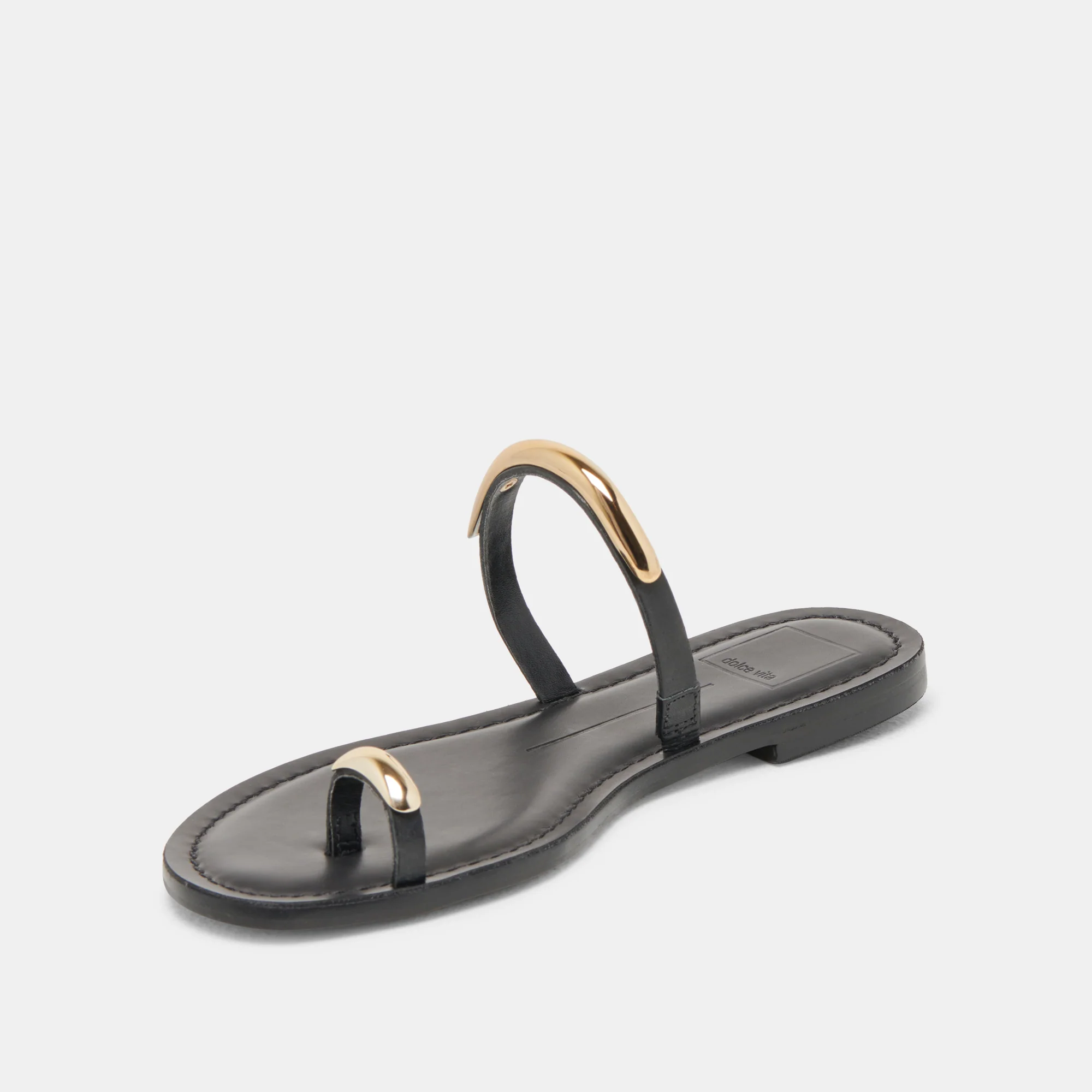 WINK WIDE SANDALS BLACK LEATHER - Image 4
